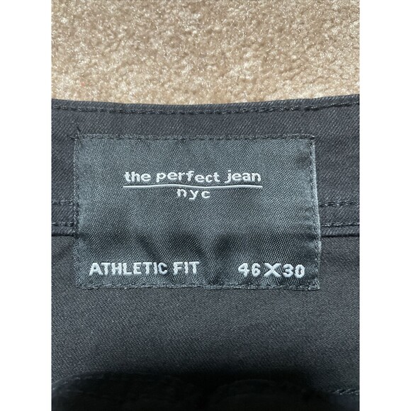 The Perfect Jean NYC Mens Size 46X30 Athletic Fit Stretch Black New - Picture 4 of 12